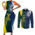 Custom India and Australia Cricket Couples Matching Short Sleeve Bodycon Dress and Long Sleeve Button Shirt Special Half-Half Mix LT7 - Wonder Print Shop