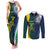 Custom India and Australia Cricket Couples Matching Tank Maxi Dress and Long Sleeve Button Shirt Special Half-Half Mix LT7 - Wonder Print Shop