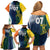 Custom India and Australia Cricket Family Matching Off Shoulder Short Dress and Hawaiian Shirt Special Half-Half Mix LT7 - Wonder Print Shop