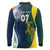 Custom India and Australia Cricket Long Sleeve Polo Shirt Special Half-Half Mix - Wonder Print Shop