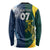 Custom India and Australia Cricket Long Sleeve Shirt Special Half-Half Mix - Wonder Print Shop