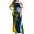 Custom India and Australia Cricket Off Shoulder Maxi Dress Special Half-Half Mix - Wonder Print Shop