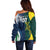 Custom India and Australia Cricket Off Shoulder Sweater Special Half-Half Mix - Wonder Print Shop