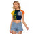 Custom India and Australia Cricket Raglan Cropped T Shirt Special Half-Half Mix