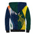 Custom India and Australia Cricket Sherpa Hoodie Special Half-Half Mix