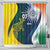 Custom India and Australia Cricket Shower Curtain Special Half-Half Mix