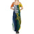 Custom India and Australia Cricket Summer Maxi Dress Special Half-Half Mix