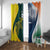 Custom India and Australia Cricket Window Curtain Special Half-Half Mix