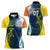 Custom India and Australia Cricket Women Polo Shirt Special Half-Half Mix