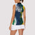 Custom India and Australia Cricket Women Sleeveless Polo Shirt Special Half-Half Mix