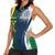 Custom India and Australia Cricket Women Sleeveless Polo Shirt Special Half-Half Mix