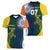 Custom India and Australia Cricket Women V-Neck T-Shirt Special Half-Half Mix