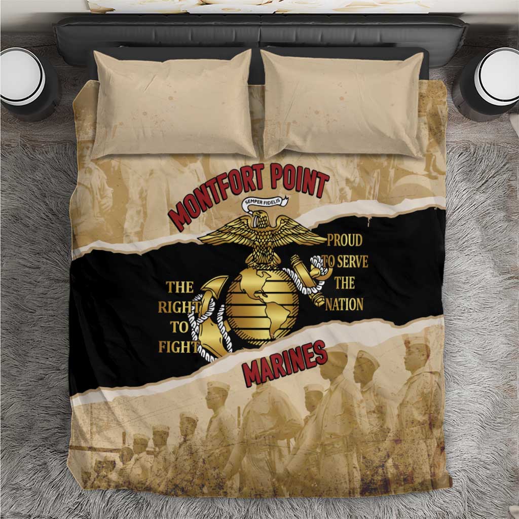 Montfort Point Marines Bedding Set African American First To Fight Prejudice