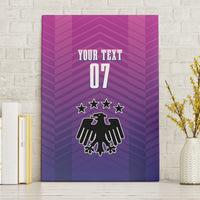 Framed Germany football canvas wall art in pink purple, with eagle crest, stars, and 07