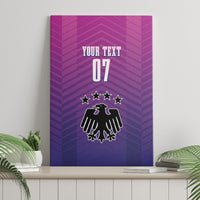 Framed Germany football canvas wall art in pink purple, eagle crest, stars, number 07