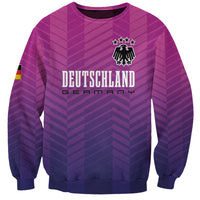 Unisex pink-purple Germany football sweatshirt with crest and Deutschland front print