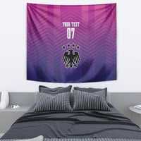Pink and purple Germany football tapestry with chevron stripes, emblem and number 07