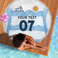 Argentina Rugby Los Pumas Custom Beach Blanket Traditional Colors - Wonder Print Shop