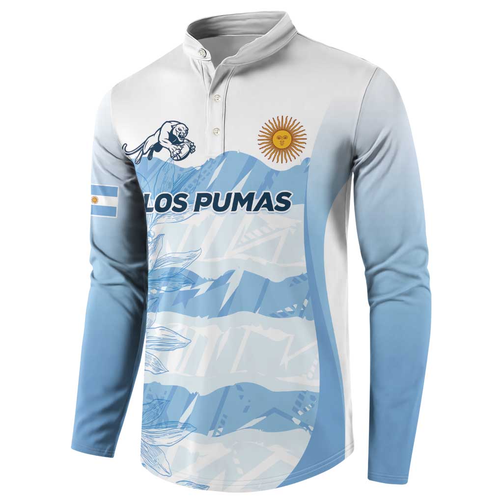 Argentina Rugby Los Pumas Custom Button Sweatshirt Traditional Colors - Wonder Print Shop