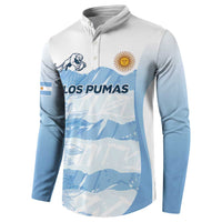 Argentina Rugby Los Pumas Custom Button Sweatshirt Traditional Colors - Wonder Print Shop