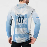 Argentina Rugby Los Pumas Custom Button Sweatshirt Traditional Colors - Wonder Print Shop