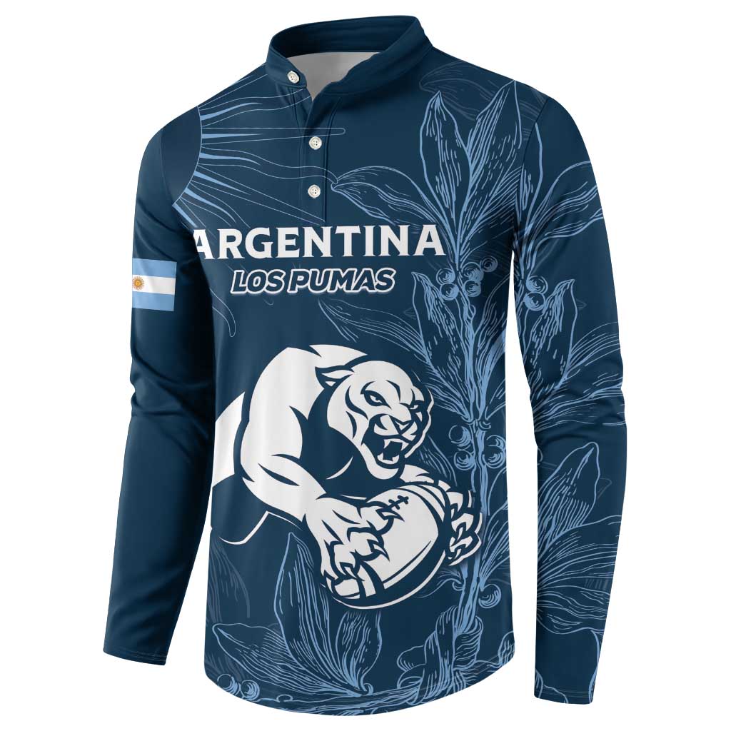 Argentina Rugby Los Pumas Custom Button Sweatshirt Laurel Wreath Inspired - Wonder Print Shop
