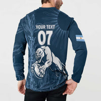 Argentina Rugby Los Pumas Custom Button Sweatshirt Laurel Wreath Inspired - Wonder Print Shop
