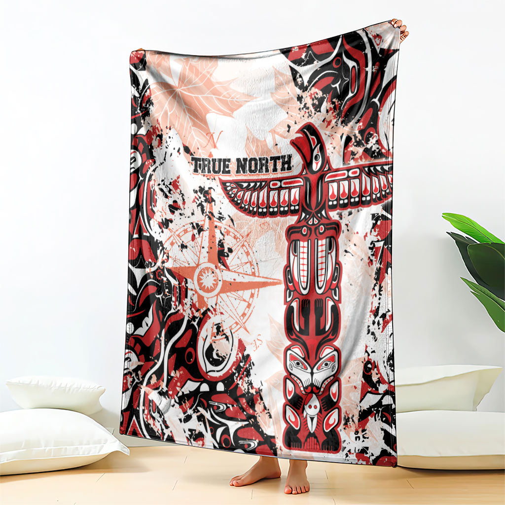 Canada Indigenous Haida Art Blanket True North