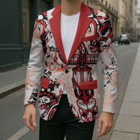 Canada Indigenous Haida Art Personalized Blazer True North