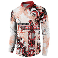Canada Indigenous Haida Art Personalized Button Sweatshirt True North