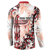 Canada Indigenous Haida Art Personalized Button Sweatshirt True North