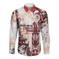 Canada Indigenous Haida Art Personalized Long Sleeve Button Shirt True North