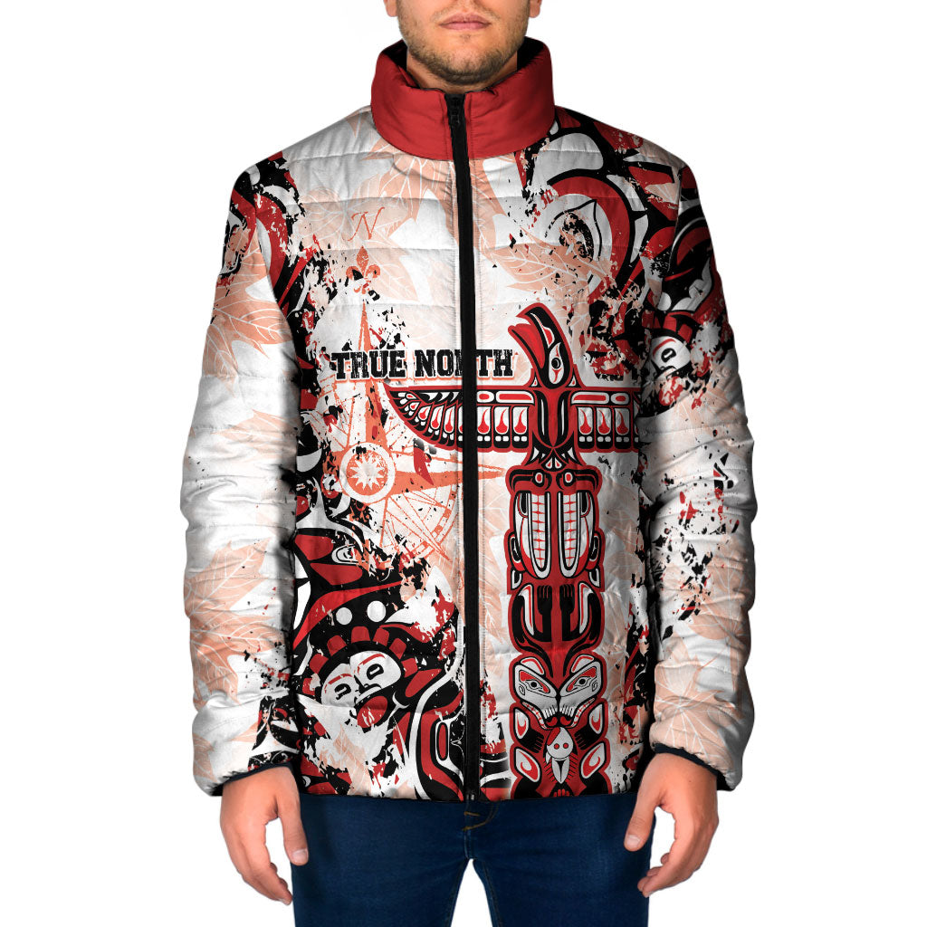 Canada Indigenous Haida Art Personalized Padded Jacket True North