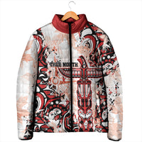 Canada Indigenous Haida Art Personalized Padded Jacket True North