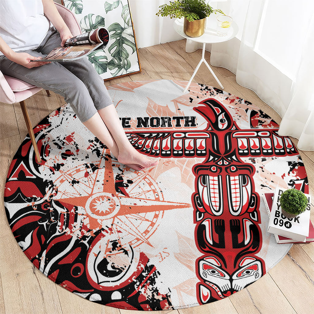 Canada Indigenous Haida Art Round Carpet True North