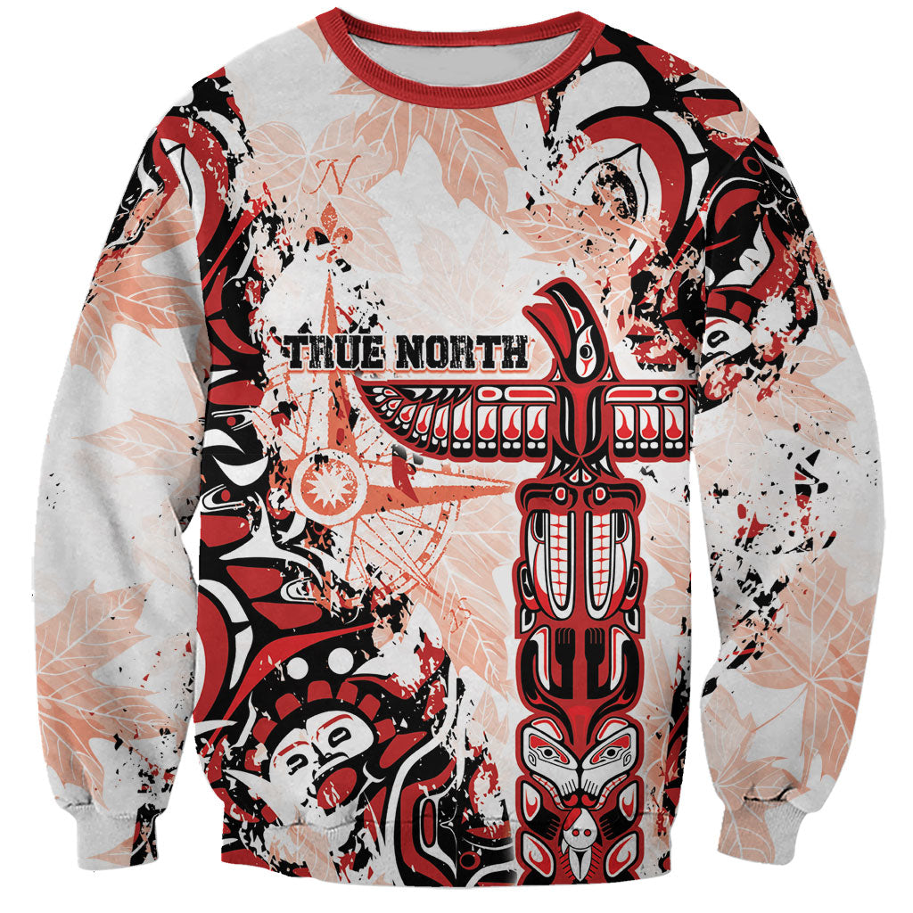 Canada Indigenous Haida Art Personalized Sweatshirt True North