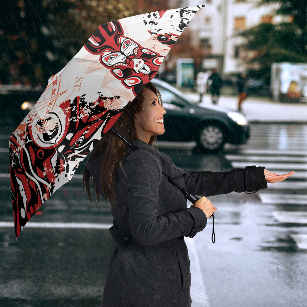 Canada Indigenous Haida Art Umbrella True North