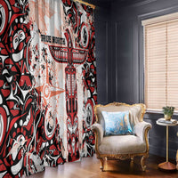 Canada Indigenous Haida Art Window Curtain True North
