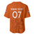 Personalised Netherlands Football Baseball Jersey Lionesses World Cup 2023 LT7 - Wonder Print Shop