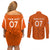 Personalised Netherlands Football Couples Matching Off Shoulder Short Dress and Long Sleeve Button Shirts Lionesses World Cup 2023 LT7 - Wonder Print Shop