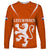 Personalised Netherlands Football Long Sleeve Shirt Lionesses World Cup 2023 - Wonder Print Shop