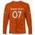 Personalised Netherlands Football Long Sleeve Shirt Lionesses World Cup 2023 - Wonder Print Shop