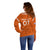 Personalised Netherlands Football Off Shoulder Sweater Lionesses World Cup 2023 - Wonder Print Shop