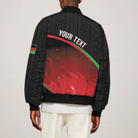 Malawi Football Personalized Blazing Fires Bomber Jacket Scorchers Fighting