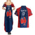 Personalised France Rugby Couples Matching Summer Maxi Dress and Hawaiian Shirt 2023 World Cup Allez Les Bleus Grunge Style LT7 - Wonder Print Shop