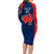 Personalised France Rugby Family Matching Long Sleeve Bodycon Dress and Hawaiian Shirt 2023 World Cup Allez Les Bleus Grunge Style LT7 - Wonder Print Shop