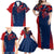 Personalised France Rugby Family Matching Off Shoulder Maxi Dress and Hawaiian Shirt 2023 World Cup Allez Les Bleus Grunge Style LT7 - Wonder Print Shop