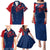 Personalised France Rugby Family Matching Puletasi Dress and Hawaiian Shirt 2023 World Cup Allez Les Bleus Grunge Style - Wonder Print Shop