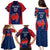 Personalised France Rugby Family Matching Puletasi Dress and Hawaiian Shirt 2023 World Cup Allez Les Bleus Grunge Style - Wonder Print Shop