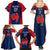 Personalised France Rugby Family Matching Summer Maxi Dress and Hawaiian Shirt 2023 World Cup Allez Les Bleus Grunge Style - Wonder Print Shop